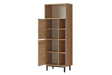 Liyakat Høyskap Baderom 161,6 cm - Valnøtt - Oppbevaring - Oppbevaring til baderom - Veggskap & høyskap