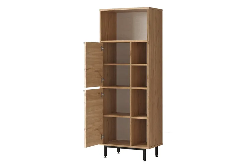 Liyakat Høyskap Baderom 161,6 cm - Valnøtt - Oppbevaring - Oppbevaring til baderom - Veggskap & høyskap