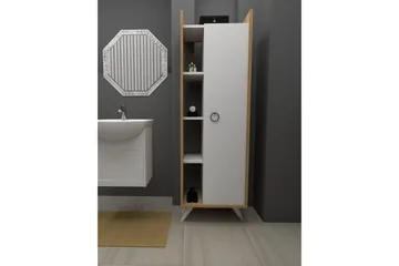 Multi Purpose Cabinet Eik|Hvit - Natur / Hvit - Oppbevaring - Oppbevaring til baderom - Veggskap & høyskap