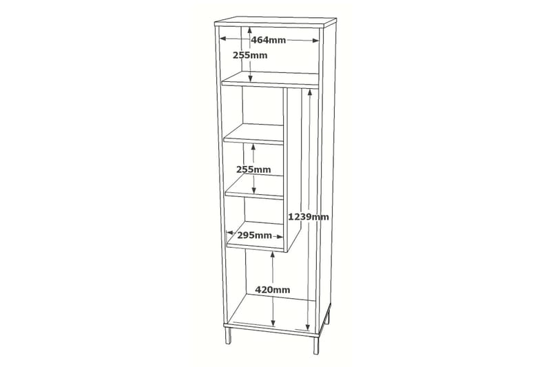 Oppbevaringsskap Violaceae 50,4x165 cm - Brun - Veggskap & høyskap - Baderomsskap