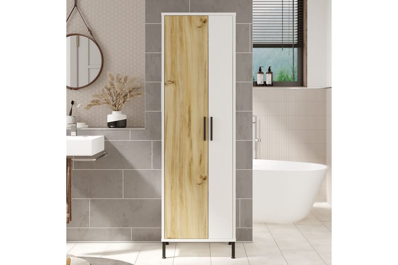 Rinorea Oppbevaringsskap 50,4x165 cm - Brun - Oppbevaring - Oppbevaring til baderom - Veggskap & høyskap