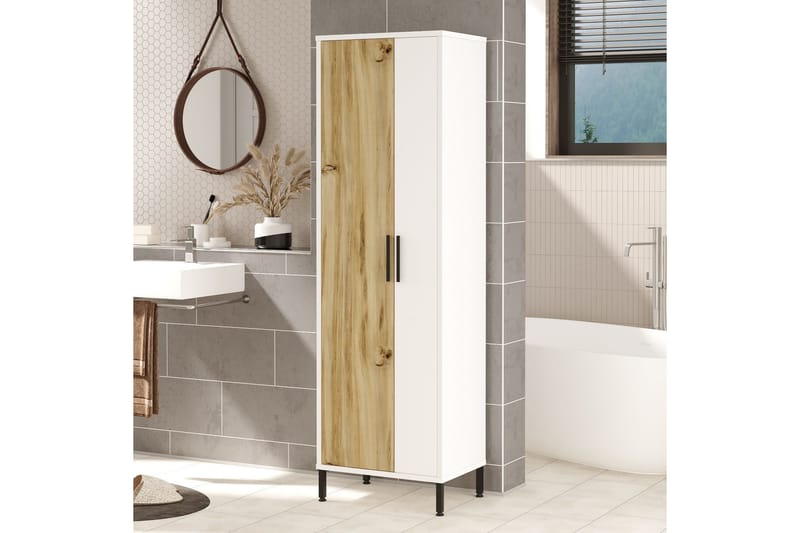 Rinorea Oppbevaringsskap 50,4x165 cm - Brun - Oppbevaring - Oppbevaring til baderom - Veggskap & høyskap