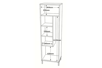 Rinorea Oppbevaringsskap 50,4x165 cm - Brun - Oppbevaring - Oppbevaring til baderom - Veggskap & høyskap