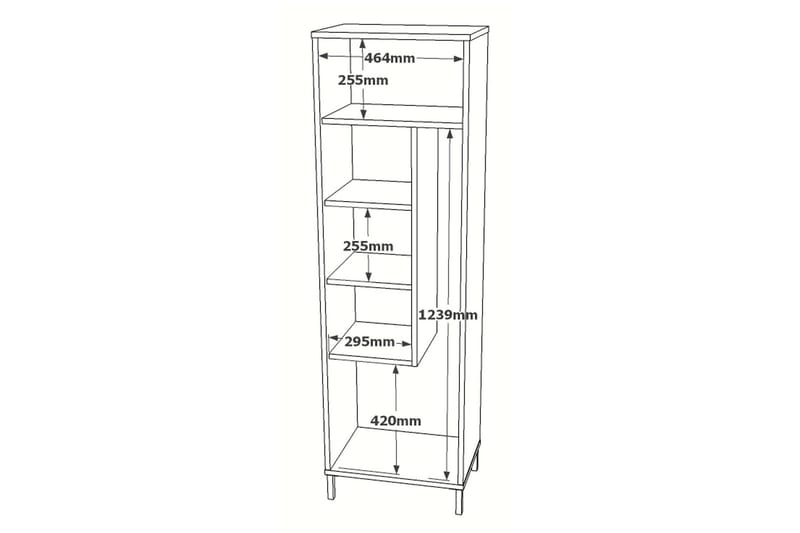 Rinorea Oppbevaringsskap 50,4x165 cm - Brun - Oppbevaring - Oppbevaring til baderom - Veggskap & høyskap