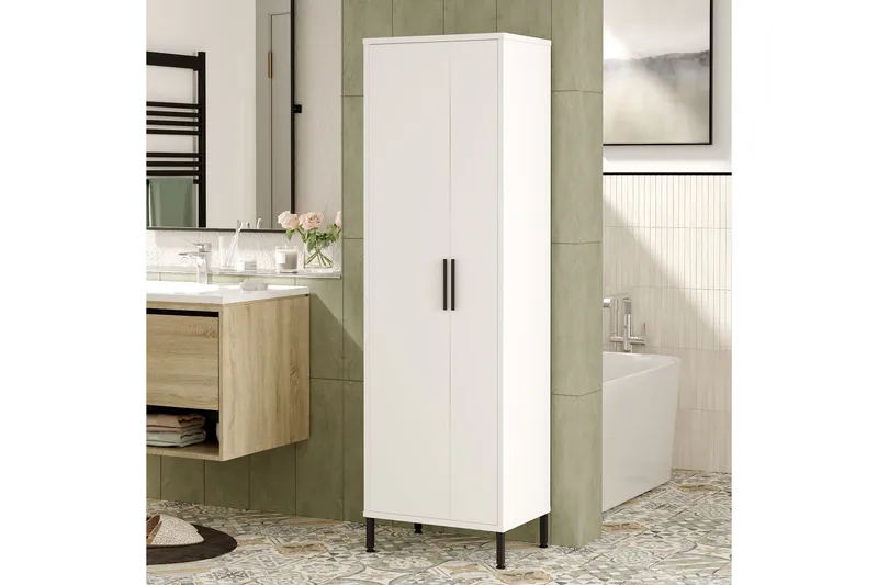 Rinorea Oppbevaringsskap 50,4x165 cm - Hvit - Oppbevaring - Oppbevaring til baderom - Veggskap & høyskap