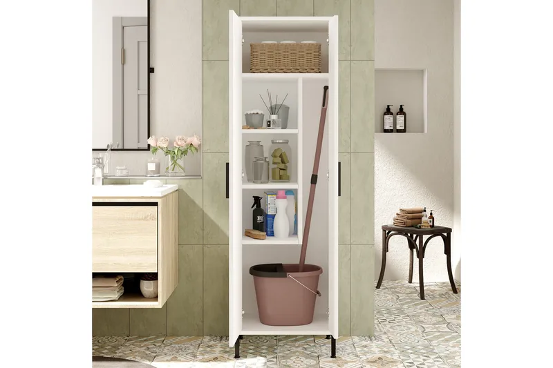 Rinorea Oppbevaringsskap 50,4x165 cm - Hvit - Oppbevaring - Oppbevaring til baderom - Veggskap & høyskap