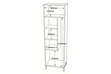 Rinorea Oppbevaringsskap 50,4x165 cm - Hvit - Oppbevaring - Oppbevaring til baderom - Veggskap & høyskap