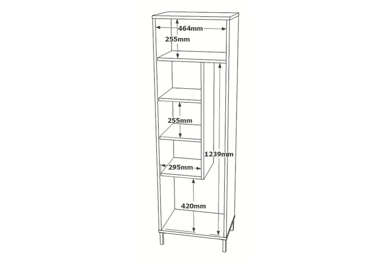 Rinorea Oppbevaringsskap 50,4x165 cm - Hvit - Oppbevaring - Oppbevaring til baderom - Veggskap & høyskap