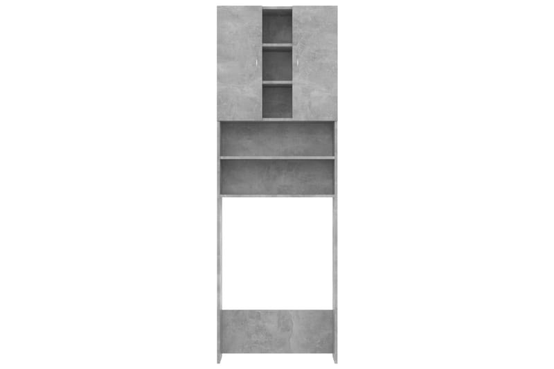 Vaskemaskinskap betonggrå 64x25,5x190 cm - Veggskap & høyskap - Baderomsskap