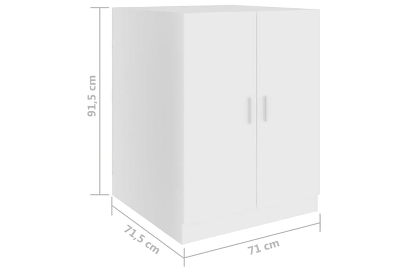 Vaskemaskinskap hvit 71x71,5x91,5 cm - Veggskap & høyskap - Baderomsskap