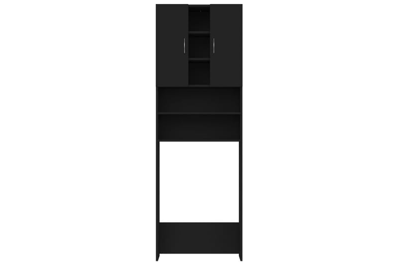 Vaskemaskinskap svart 64x25,5x190 cm - Veggskap & høyskap - Baderomsskap