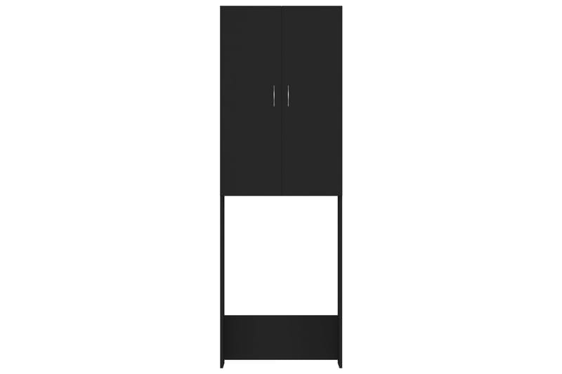 Vaskemaskinskap svart 64x25,5x190 cm - Veggskap & høyskap - Baderomsskap