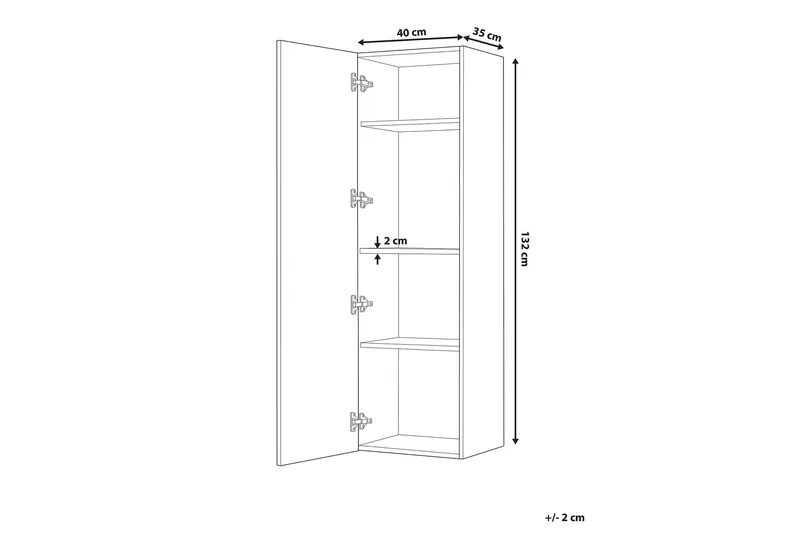 Waper Baderomsskap - Grå - Oppbevaring - Oppbevaring til baderom - Veggskap & høyskap