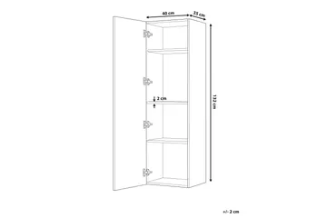 Waper Baderomsskap - Grå - Oppbevaring - Oppbevaring til baderom - Veggskap & høyskap