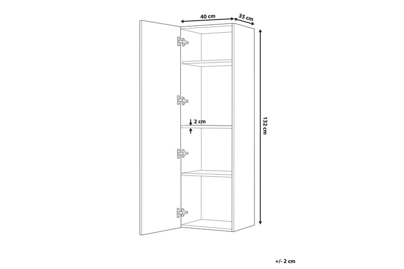 Waper Baderomsskap - Grå - Oppbevaring - Oppbevaring til baderom - Veggskap & høyskap