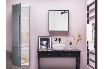 Waper Baderomsskap - Grå - Oppbevaring - Oppbevaring til baderom - Veggskap & høyskap