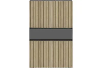 Wisla Høyskap til Bad 130x76x35 cm - Grå - Oppbevaring - Oppbevaring til baderom - Veggskap & høyskap