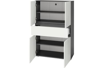 Wisla Høyskap til Bad 130x76x35 cm - Grå - Oppbevaring - Oppbevaring til baderom - Veggskap & høyskap