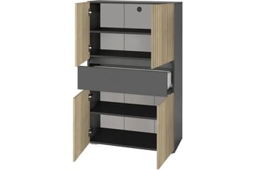 Wisla Høyskap til Bad 130x76x35 cm - Grå - Oppbevaring - Oppbevaring til baderom - Veggskap & høyskap