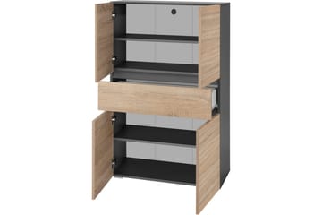 Wisla Høyskap til Bad 130x76x35 cm - Grå - Oppbevaring - Oppbevaring til baderom - Veggskap & høyskap