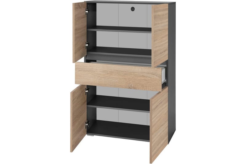 Wisla Høyskap til Bad 130x76x35 cm - Grå - Oppbevaring - Oppbevaring til baderom - Veggskap & høyskap