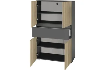 Wisla Høyskap til Bad 130x76x35 cm - Grå - Oppbevaring - Oppbevaring til baderom - Veggskap & høyskap