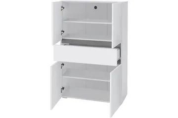 Wisla Høyskap til Bad 130x76x35 cm - Hvit - Oppbevaring - Oppbevaring til baderom - Veggskap & høyskap