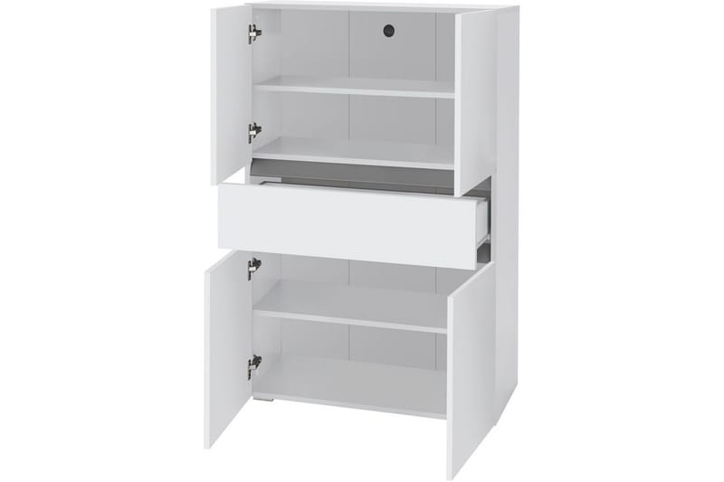 Wisla Høyskap til Bad 130x76x35 cm - Hvit - Oppbevaring - Oppbevaring til baderom - Veggskap & høyskap