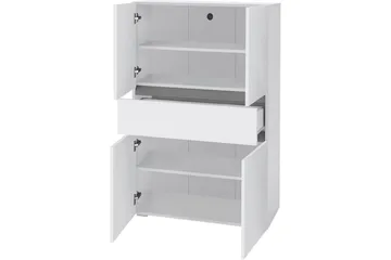 Wisla Høyskap til Bad 130x76x35 cm - Hvit - Oppbevaring - Oppbevaring til baderom - Veggskap & høyskap