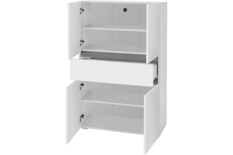 Wisla Høyskap til Bad 130x76x35 cm - Hvit - Oppbevaring - Oppbevaring til baderom - Veggskap & høyskap