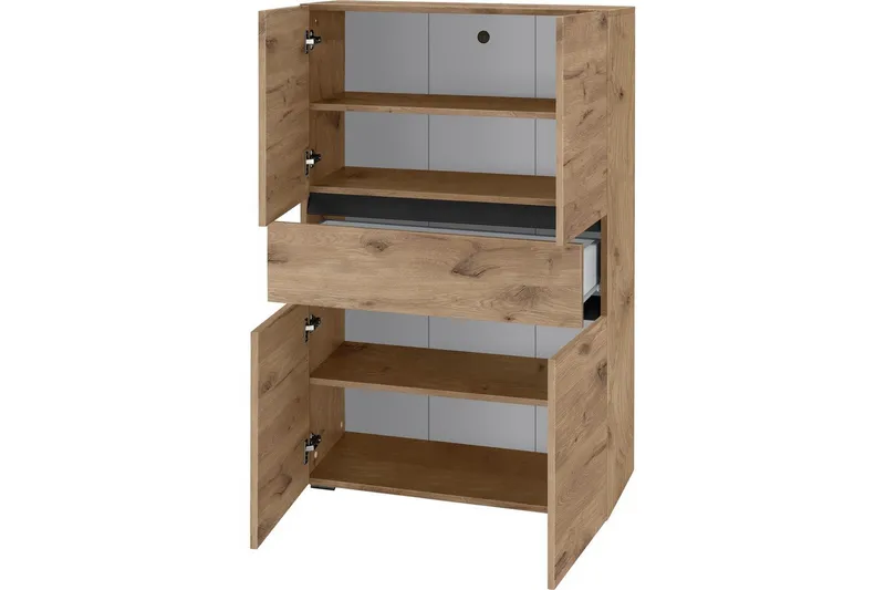 Wisla Høyskap til Bad 130x76x35 cm - Natur - Oppbevaring - Oppbevaring til baderom - Veggskap & høyskap