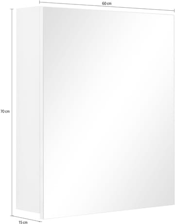 Wisla Veggskap 60x70 cm - Hvit - Oppbevaring - Oppbevaring til baderom - Speilskap