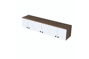 Jaibir Vegghylle 179,6x37,5 cm Brun/Hvit - Hanah Home - Oppbevaring - Hylle - Vegghylle