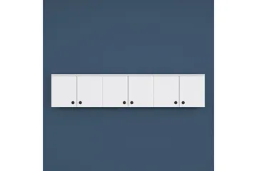 Jaibir Vegghylle 179,6x37,5 cm Hvit - Hanah Home - Oppbevaring - Hylle - Vegghylle