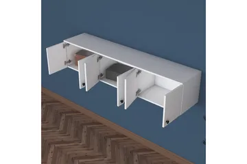 Jaibir Vegghylle 179,6x37,5 cm Hvit - Hanah Home - Oppbevaring - Hylle - Vegghylle