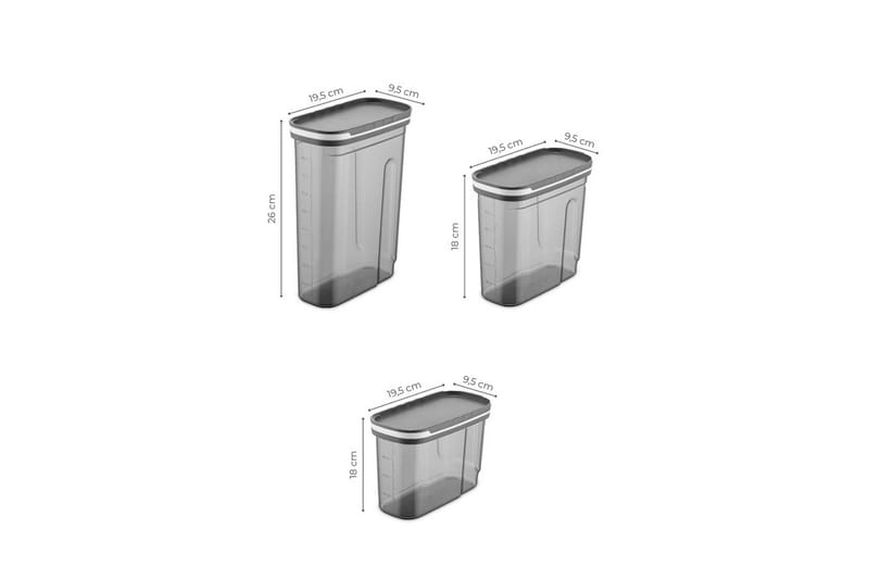 Kazuyasu Oppbevaringskrukke - Antrasitt - Oppbevaring - Oppbevaring til småting - Oppbevaringsboks