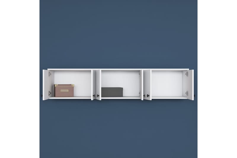 Jaibir Vegghylle 179,6x37,5 cm Hvit - Hanah Home - Oppbevaring - Hylle - Vegghylle