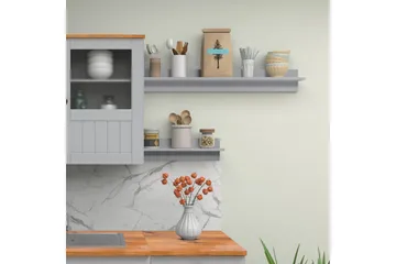 Alby Vegghylle 100x14 cm - Grå - Oppbevaring - Oppbevaring til småting - Vegghengt oppbevaring