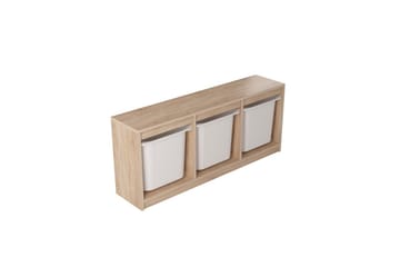 Alvora Oppbevaringsbokser 132,3 cm - Natur/Hvit - Oppbevaring - Oppbevaring til småting - Oppbevaringskasse