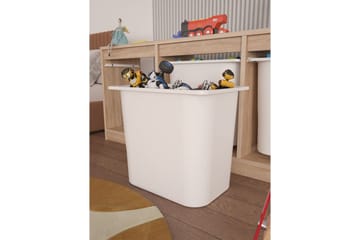 Alvora Oppbevaringsbokser 132,3 cm - Natur/Hvit - Oppbevaring - Oppbevaring til småting - Oppbevaringskasse