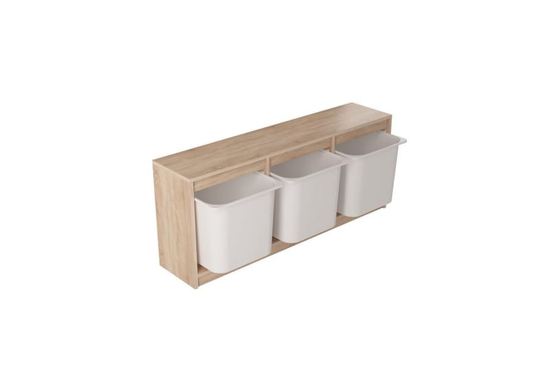 Alvora Oppbevaringsbokser 132,3 cm - Natur/Hvit - Oppbevaring - Oppbevaring til småting - Oppbevaringskasse