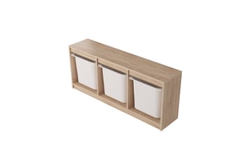 Alvora Oppbevaringsbokser 132,3 cm - Natur/Hvit - Oppbevaring - Oppbevaring til småting - Oppbevaringskasse
