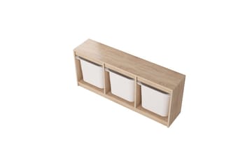 Alvora Oppbevaringsbokser 132,3 cm - Natur/Hvit - Oppbevaring - Oppbevaring til småting - Oppbevaringskasse