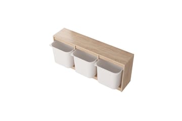 Alvora Oppbevaringsbokser 132,3 cm - Natur/Hvit - Oppbevaring - Oppbevaring til småting - Oppbevaringskasse