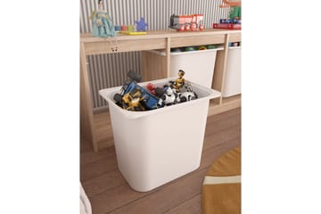 Alvora Oppbevaringsbokser 132,3 cm - Natur/Hvit - Oppbevaring - Oppbevaring til småting - Oppbevaringskasse
