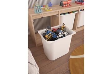Alvora Oppbevaringsbokser 132,3 cm - Natur/Hvit - Oppbevaring - Oppbevaring til småting - Oppbevaringskasse