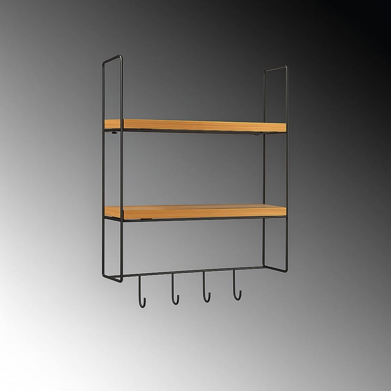 Alvorn vegghylle 58x42 cm - Gull og Natur - Oppbevaring - Oppbevaring til småting - Vegghengt oppbevaring