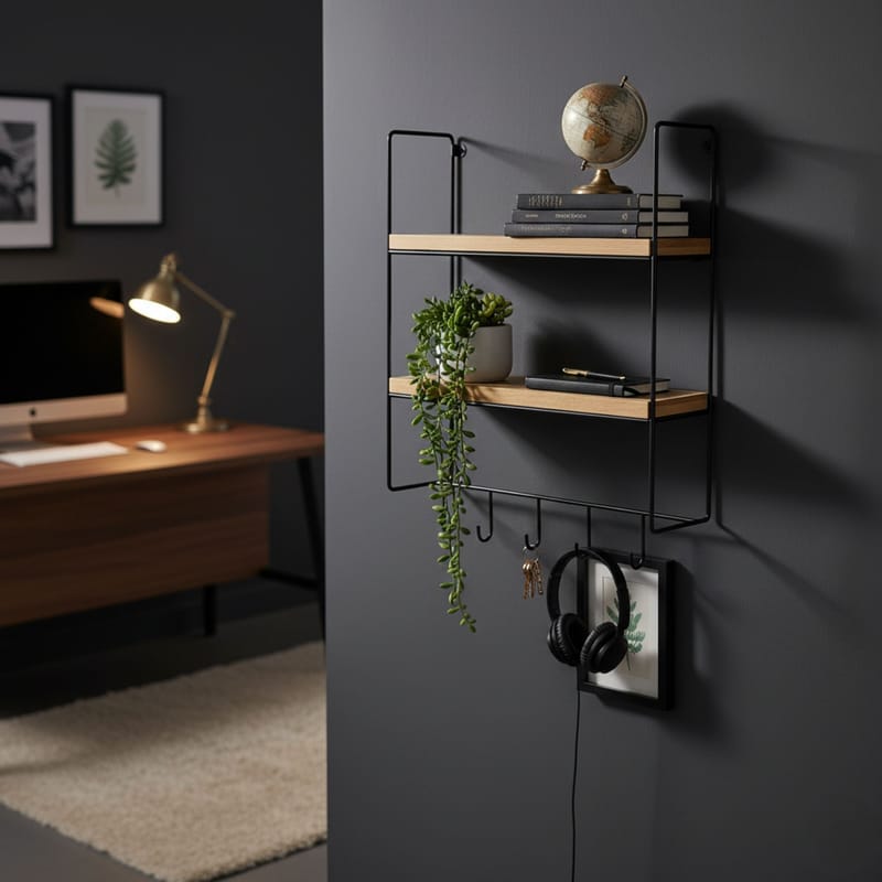 Alvorn vegghylle 58x42 cm - Gull og Natur - Oppbevaring - Oppbevaring til småting - Vegghengt oppbevaring