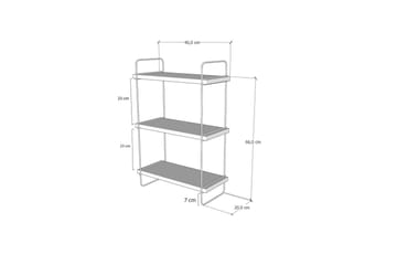 Andre hyller NO_BRAND Pulalis vegghylle 40 cm Svart,Marmor - Oppbevaring - Hylle