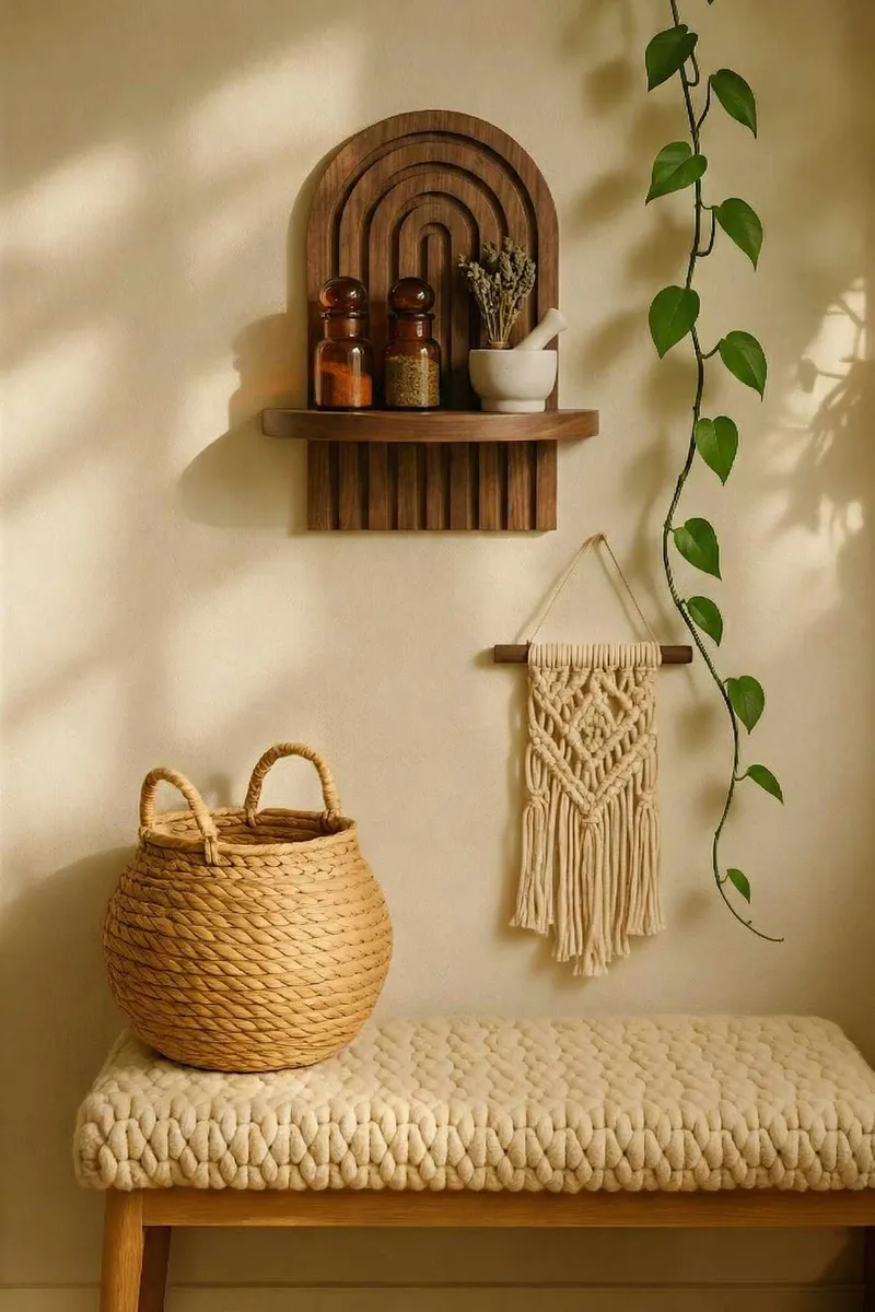 Baynor vegghylle 20x35 cm - Brun - Oppbevaring - Oppbevaring til småting - Vegghengt oppbevaring